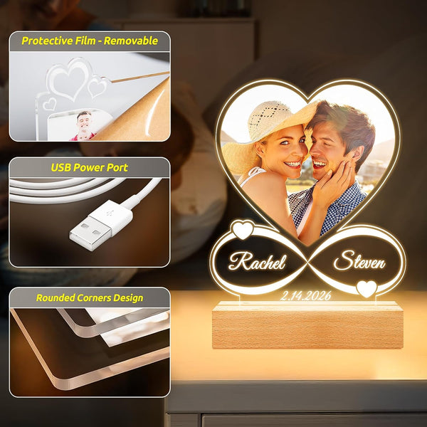 Custom Photo Frame with Night Light