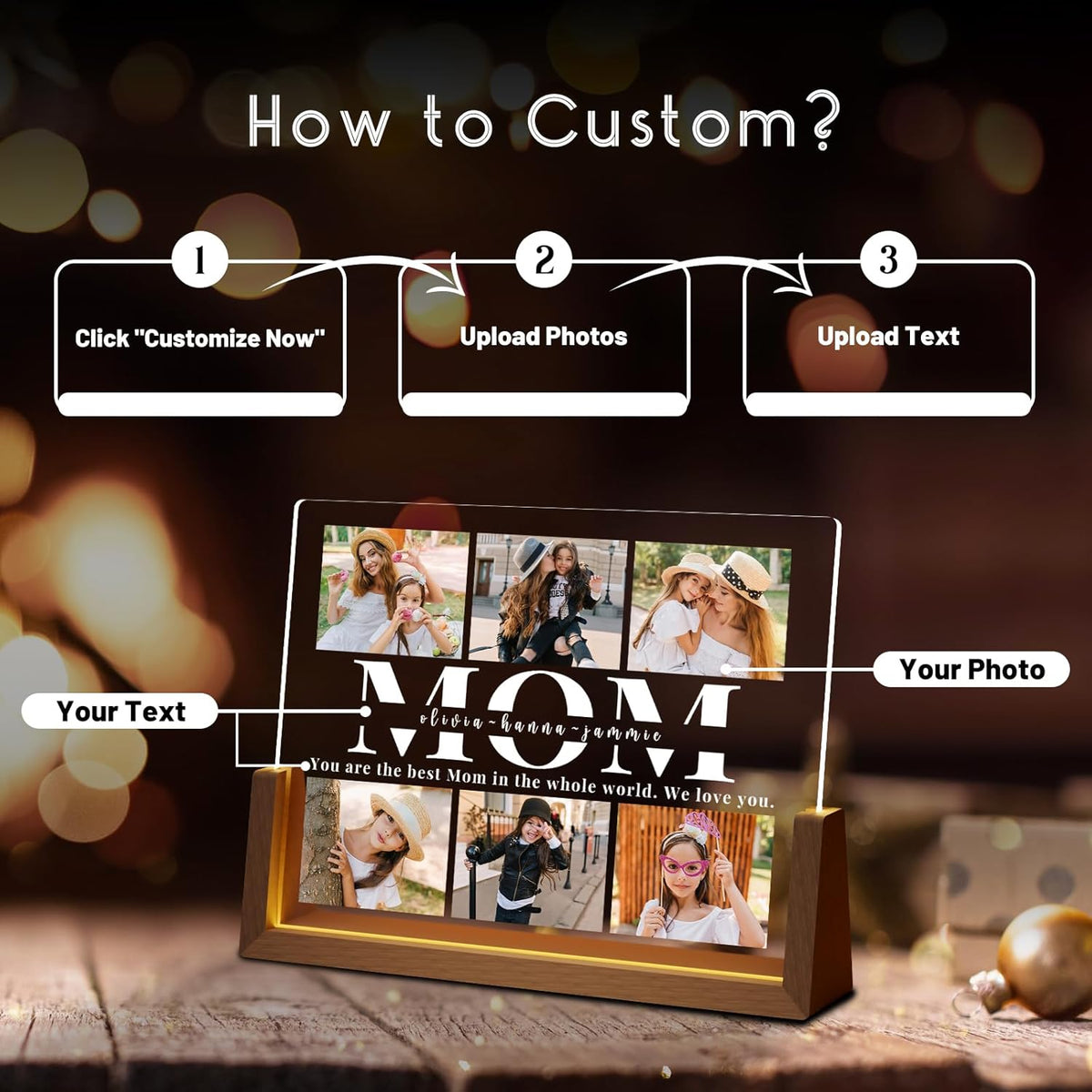 Personalized Mothers Day Picture Frame for Mom