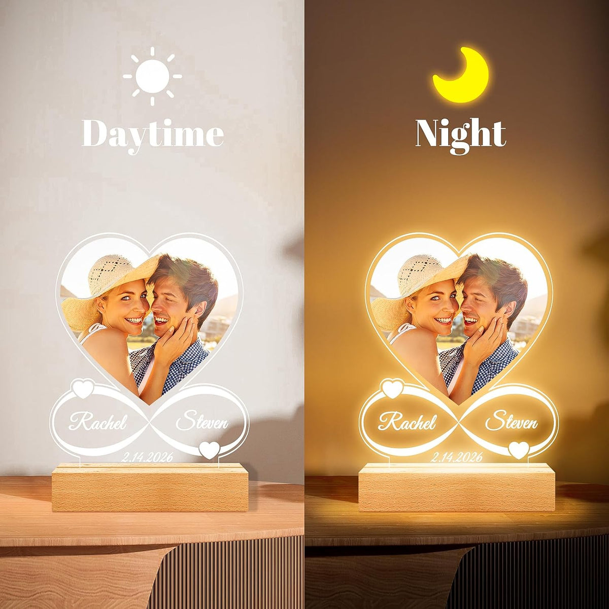 Custom Photo Frame with Night Light