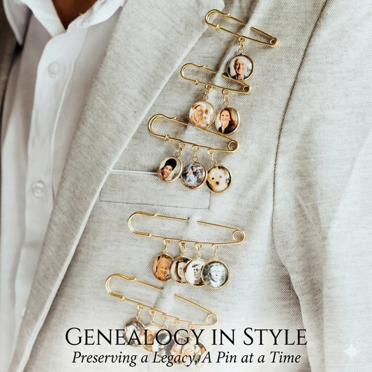 Custom Photo Boutonniere Lapel Pin